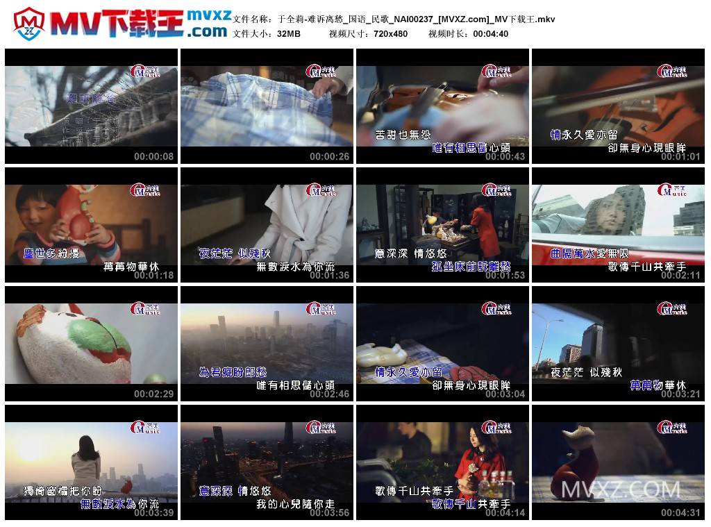 于全莉-难诉离愁_国语_民歌_NAI00237
